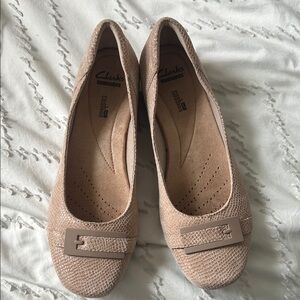 Clarks Tan Flats Classic Loafers